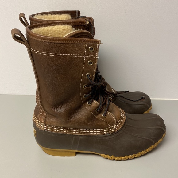 LL Bean womens 7” shearling lined insulated boots, sz.8 - Picture 2 of 6